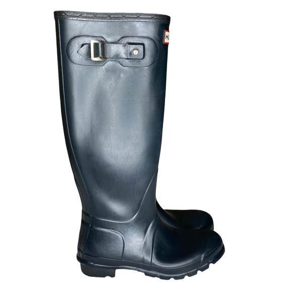Hunter ♕ Original Iconic Tall Matte Wellington Wellies Boots ♕ Navy 8US / EU 39 - Picture 5 of 16